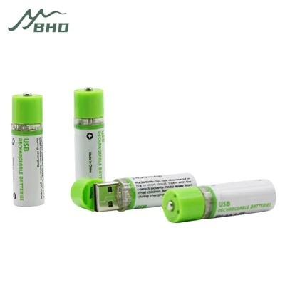 סוללות Aa נטענות עם מטען USB